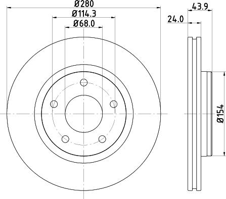 HELLA 8DD 355 117-321 - Jarrulevy inparts.fi