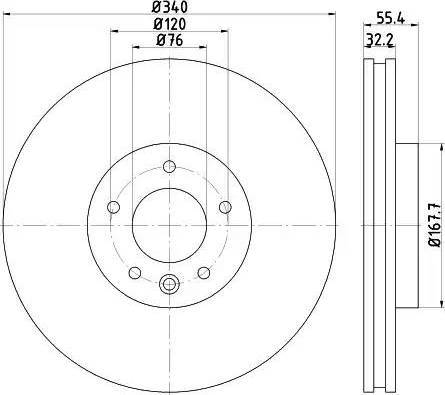 HELLA 8DD 355 117-251 - Jarrulevy inparts.fi