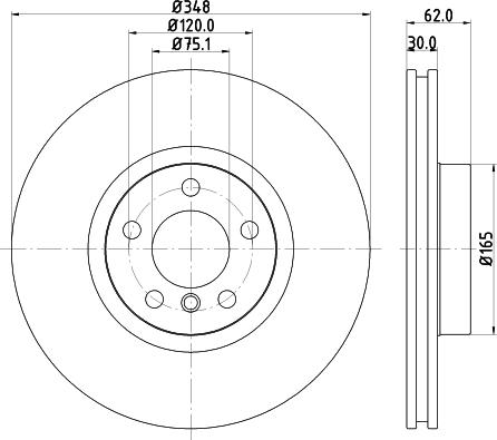 HELLA 8DD 355 117-741 - Jarrulevy inparts.fi