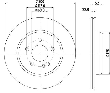 HELLA 8DD 355 134-501 - Jarrulevy inparts.fi