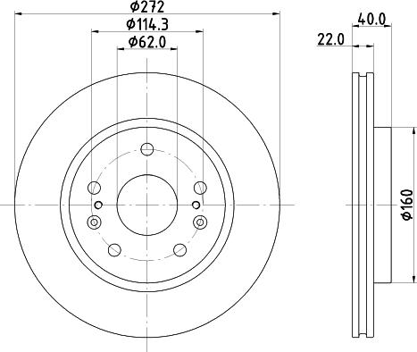 HELLA 8DD 355 134-651 - Jarrulevy inparts.fi