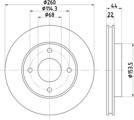 HELLA 8DD 355 134-081 - Jarrulevy inparts.fi