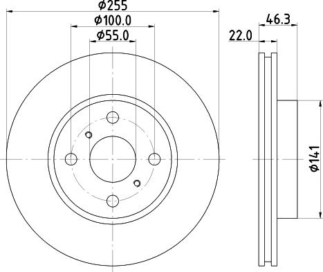 HELLA 8DD 355 134-121 - Jarrulevy inparts.fi