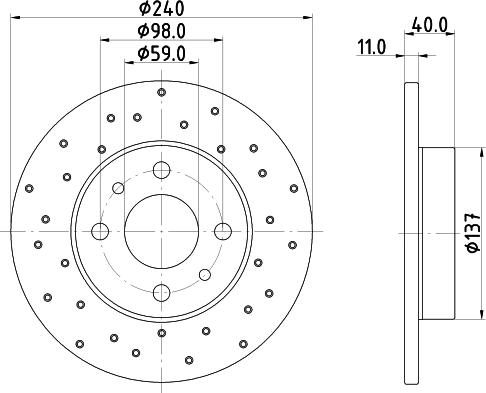 HELLA 8DD 355 134-891 - Jarrulevy inparts.fi