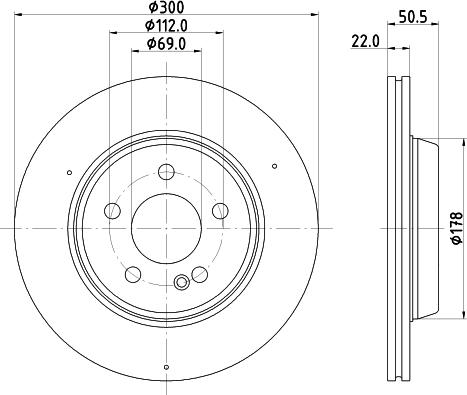 HELLA 8DD 355 134-841 - Jarrulevy inparts.fi