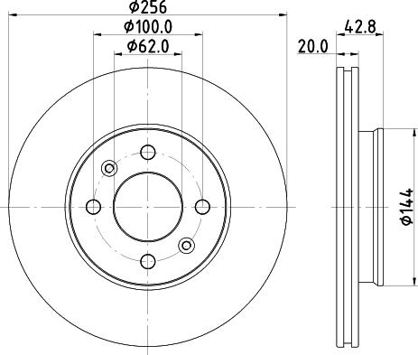 HELLA 8DD 355 130-001 - Jarrulevy inparts.fi