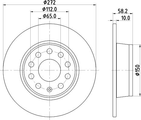 HELLA 8DD 355 131-811 - Jarrulevy inparts.fi