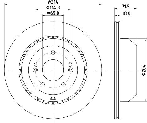 HELLA 8DD 355 131-881 - Jarrulevy inparts.fi