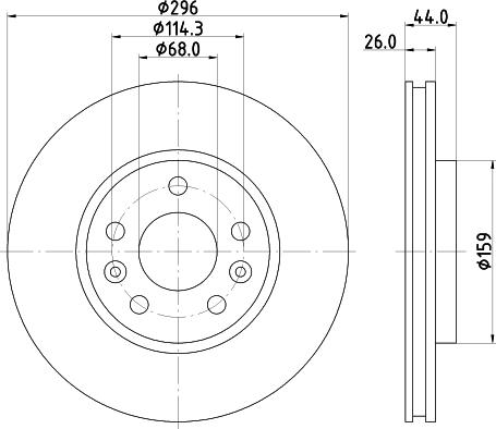 HELLA 8DD 355 131-871 - Jarrulevy inparts.fi