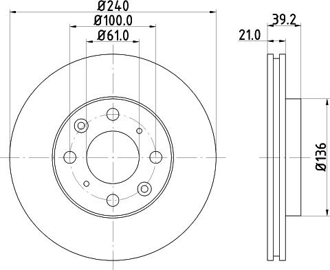 HELLA 8DD 355 133-961 - Jarrulevy inparts.fi