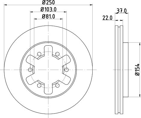 HELLA 8DD 355 133-931 - Jarrulevy inparts.fi