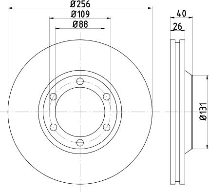 HELLA 8DD 355 133-971 - Jarrulevy inparts.fi