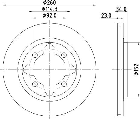 HELLA 8DD 355 133-891 - Jarrulevy inparts.fi