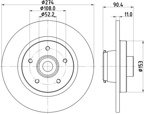 HELLA 8DD 355 133-851 - Jarrulevy inparts.fi