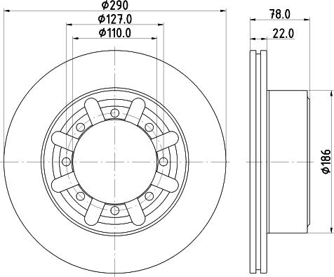 HELLA 8DD 355 133-321 - Jarrulevy inparts.fi