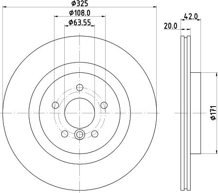 HELLA 8DD 355 133-211 - Jarrulevy inparts.fi