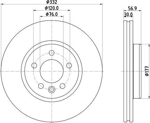 HELLA 8DD 355 132-561 - Jarrulevy inparts.fi