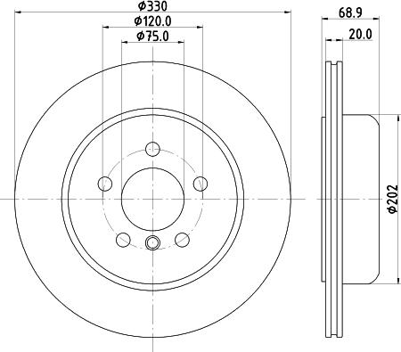 HELLA 8DD 355 132-851 - Jarrulevy inparts.fi