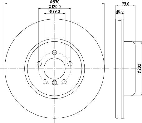 HELLA 8DD 355 132-801 - Jarrulevy inparts.fi