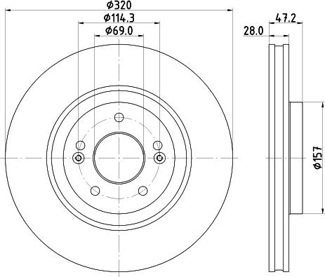 HELLA 8DD 355 132-251 - Jarrulevy inparts.fi