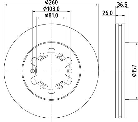 HELLA 8DD 355 129-911 - Jarrulevy inparts.fi