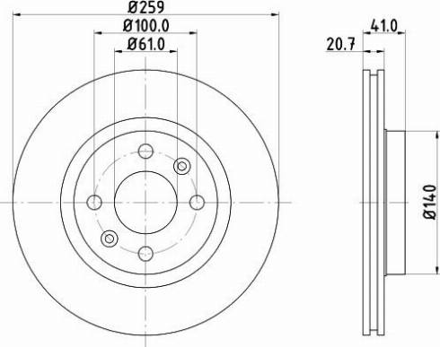 HELLA 8DD 355 129-921 - Jarrulevy inparts.fi