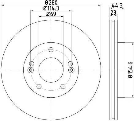 HELLA 8DD 355 129-461 - Jarrulevy inparts.fi