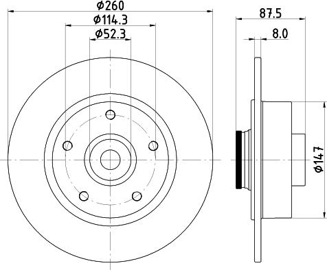 HELLA 8DD 355 129-871 - Jarrulevy inparts.fi