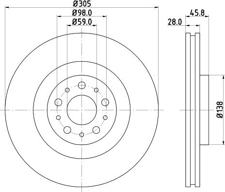 HELLA 8DD 355 129-351 - Jarrulevy inparts.fi