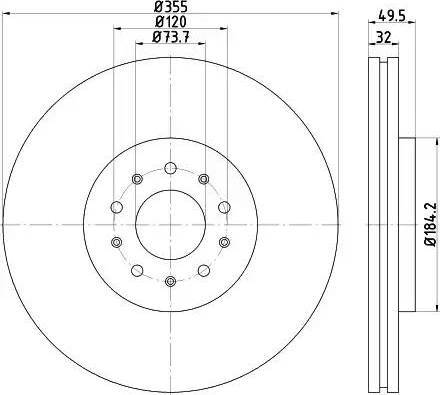 HELLA 8DD 355 117-391 - Jarrulevy inparts.fi