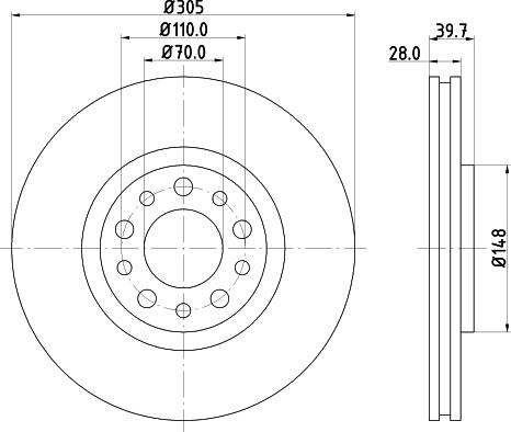 HELLA 8DD 355 124-991 - Jarrulevy inparts.fi