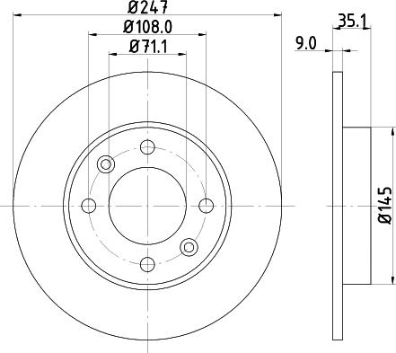 HELLA 8DD 355 124-961 - Jarrulevy inparts.fi