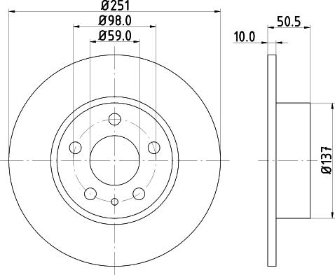 HELLA 8DD 355 124-981 - Jarrulevy inparts.fi