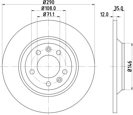 HELLA 8DD 355 124-541 - Jarrulevy inparts.fi