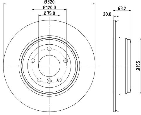 HELLA 8DD 355 124-571 - Jarrulevy inparts.fi