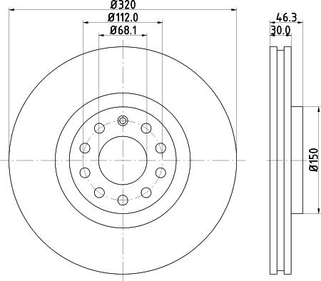 HELLA 8DD 355 124-191 - Jarrulevy inparts.fi