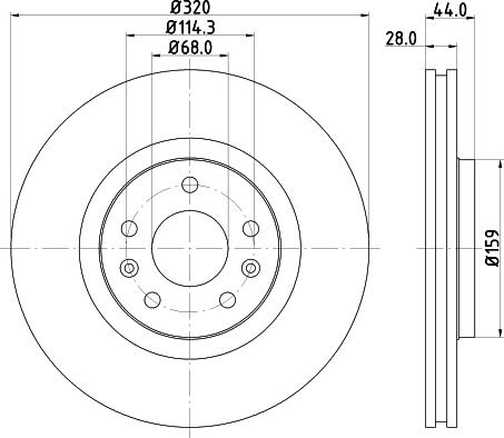 HELLA 8DD 355 124-181 - Jarrulevy inparts.fi