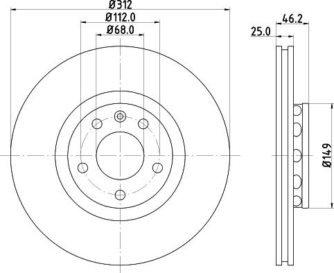 HELLA 8DD 355 124-131 - Jarrulevy inparts.fi