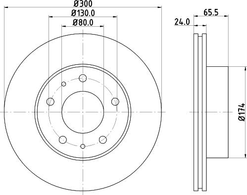 HELLA 8DD 355 124-821 - Jarrulevy inparts.fi