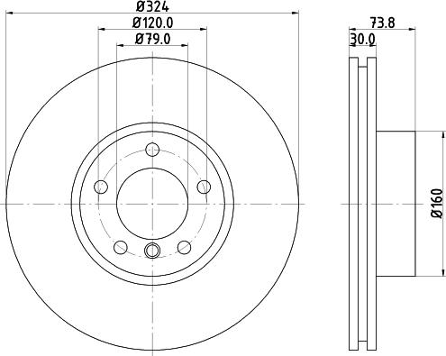 HELLA 8DD 355 124-301 - Jarrulevy inparts.fi