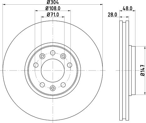 HELLA 8DD 355 124-311 - Jarrulevy inparts.fi