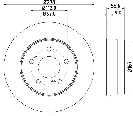 HELLA 8DD 355 124-381 - Jarrulevy inparts.fi