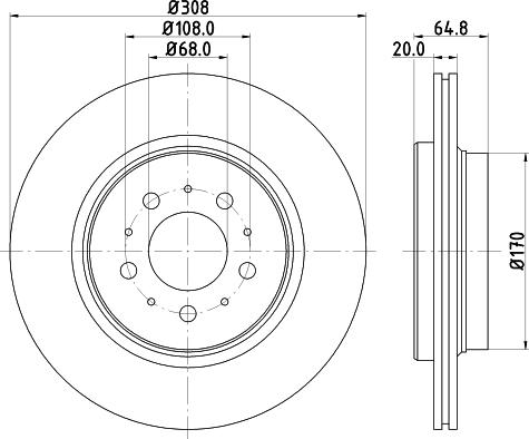 HELLA 8DD 355 124-241 - Jarrulevy inparts.fi