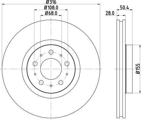 HELLA 8DD 355 124-761 - Jarrulevy inparts.fi