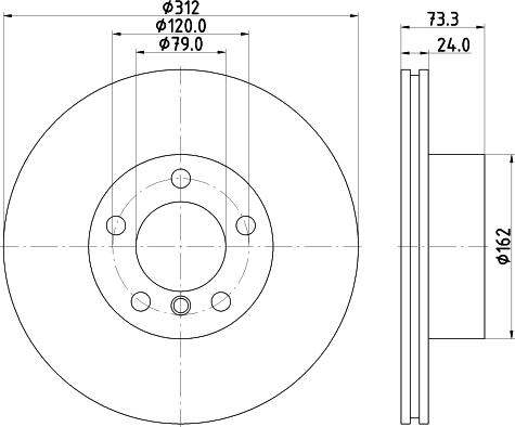 HELLA 8DD 355 125-461 - Jarrulevy inparts.fi