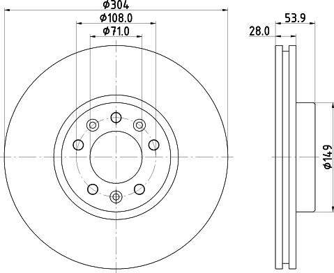 HELLA 8DD 355 125-411 - Jarrulevy inparts.fi