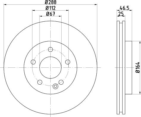 HELLA 8DD 355 125-541 - Jarrulevy inparts.fi