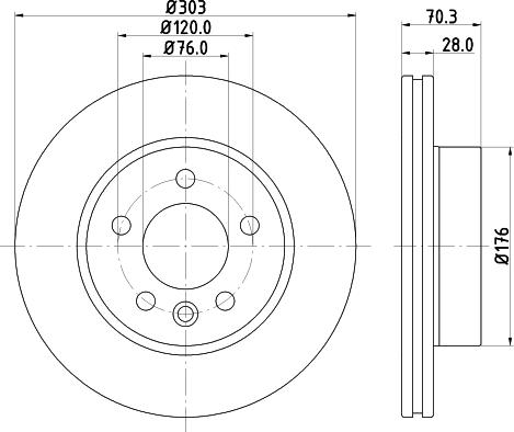 HELLA 8DD 355 125-561 - Jarrulevy inparts.fi