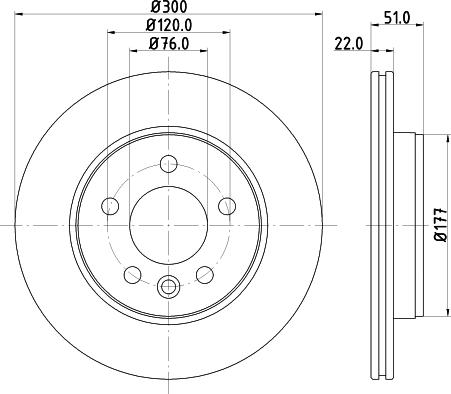 HELLA 8DD 355 125-571 - Jarrulevy inparts.fi