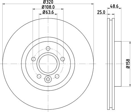 HELLA 8DD 355 125-151 - Jarrulevy inparts.fi